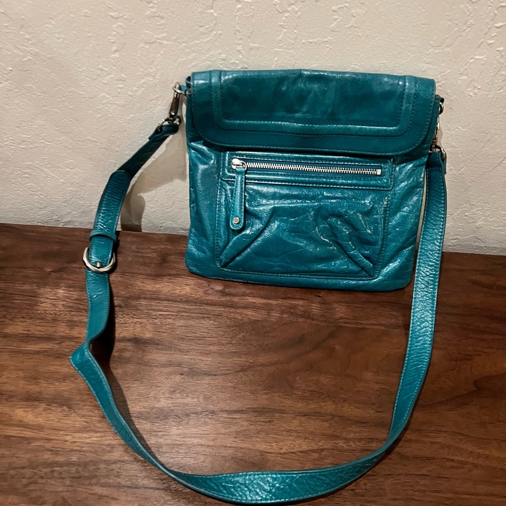 Perlina Teal Crossbody Bag